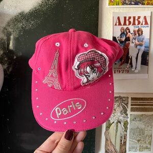 🗼 Paris Y2K McBling Manga Bedazzled Hat 🗼